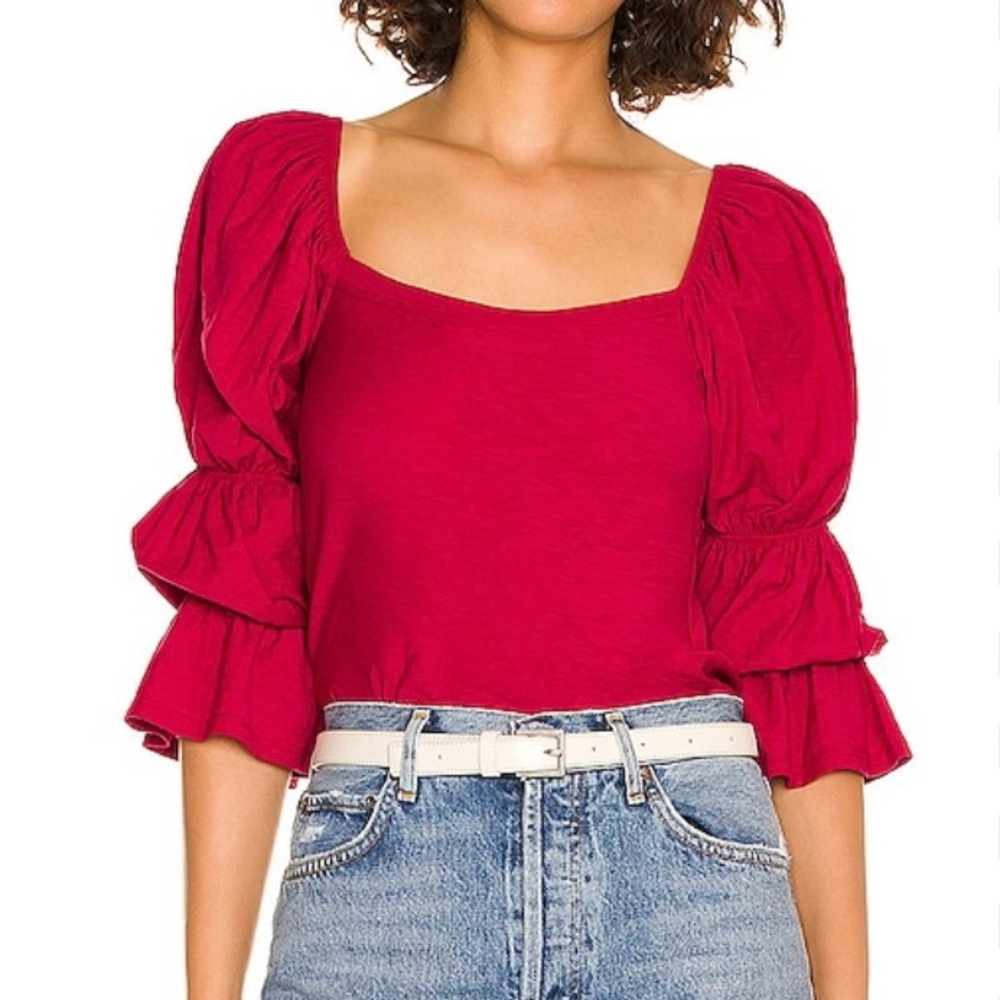 Elegant Red Women's Top